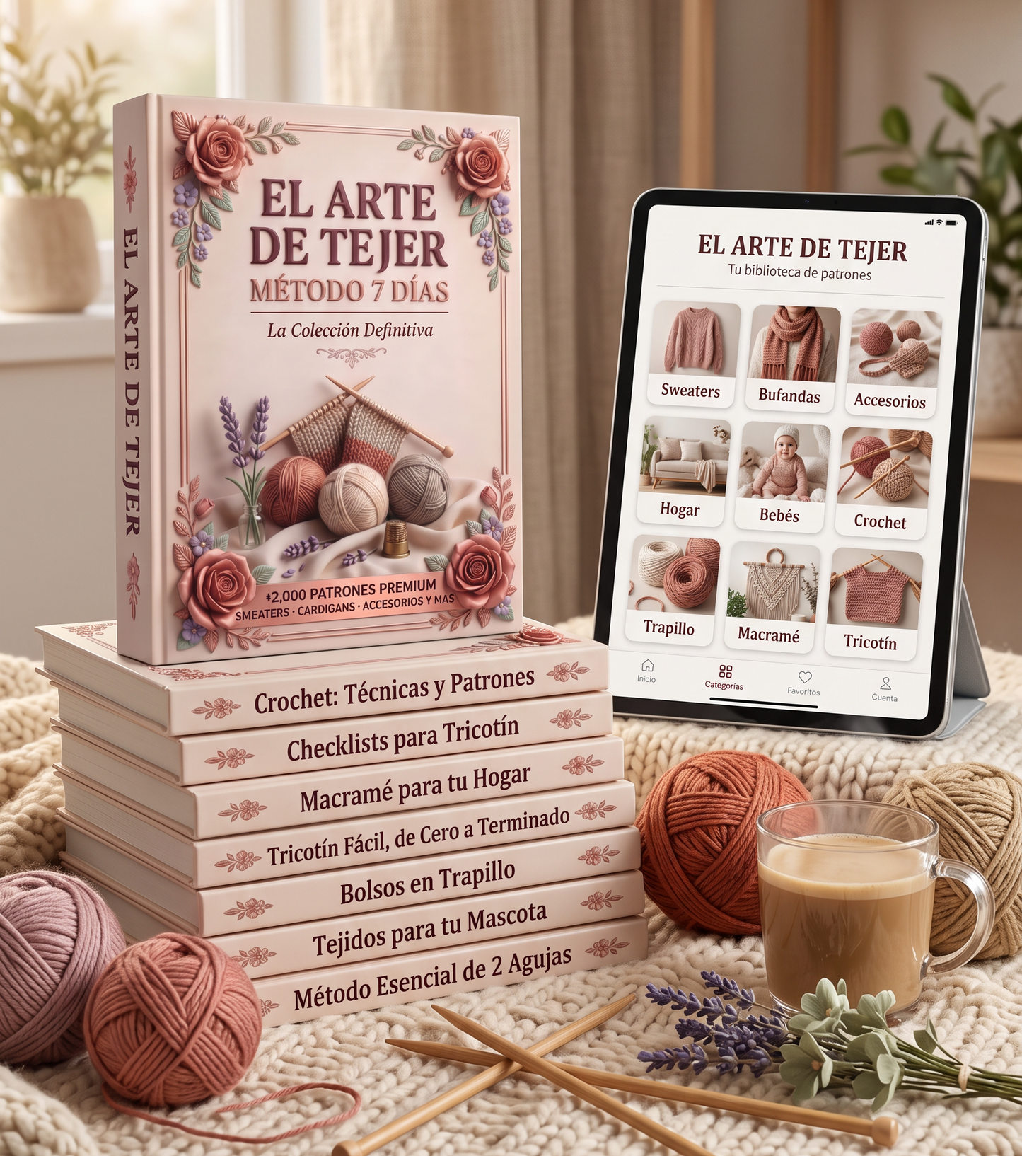 📚"El Método 7 Días: Tejé a Dos Agujas + 2.000 Patrones + 7 Regalos 🎁"