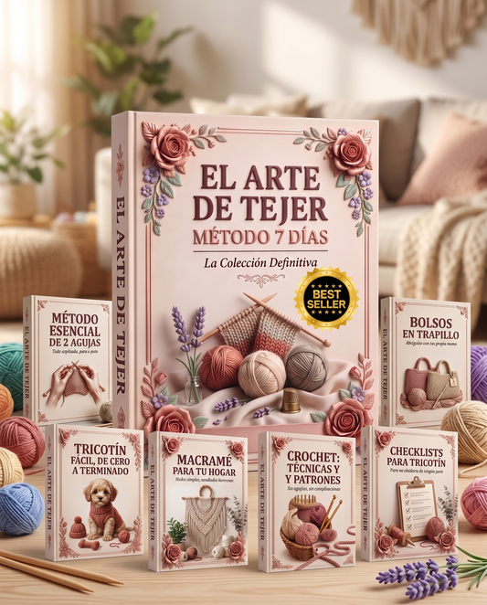 📚"El Método 7 Días: Tejé a Dos Agujas + 2.000 Patrones + 7 Regalos 🎁"