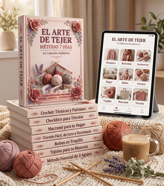 📚"El Método 7 Días: Tejé a Dos Agujas + 2.000 Patrones + 7 Regalos 🎁"